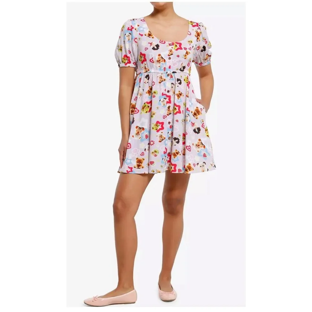 NWT Hot Topic Secret Society Cute Animals Baby Doll Dress XL - Picture 3 of 11